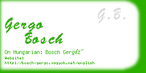 gergo bosch business card